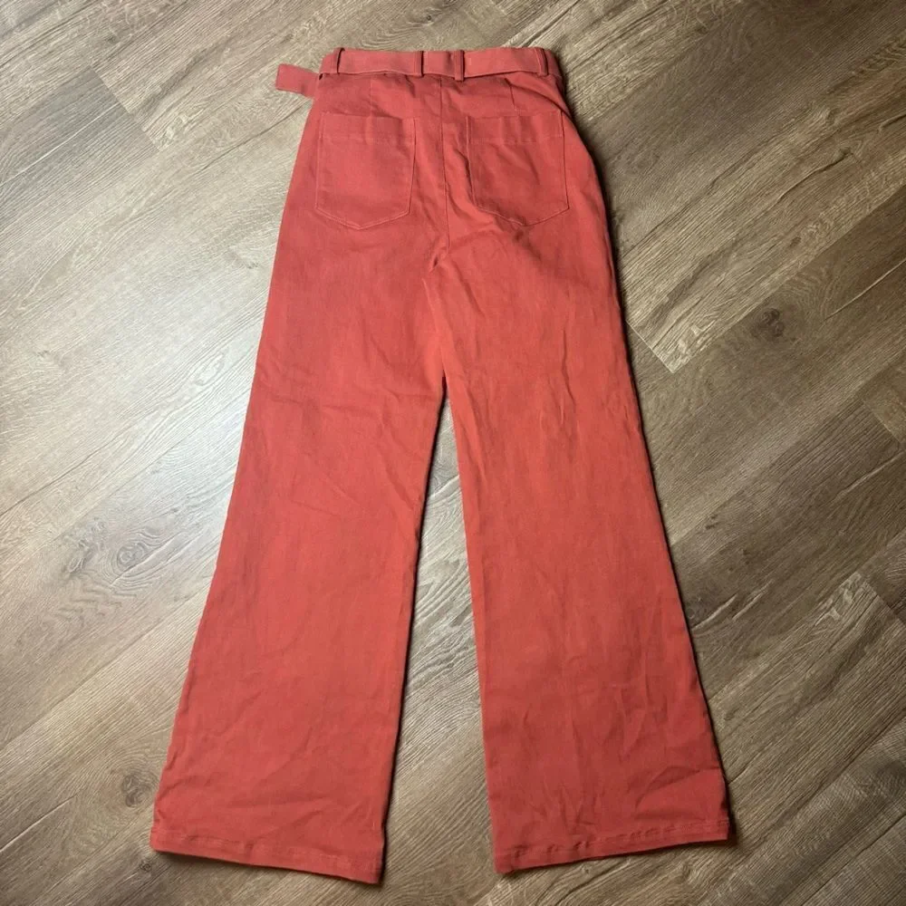 NICHOLAS Wide Leg Belted Trouser Pants - Size 2 - Excellent - Picture 5 of 10